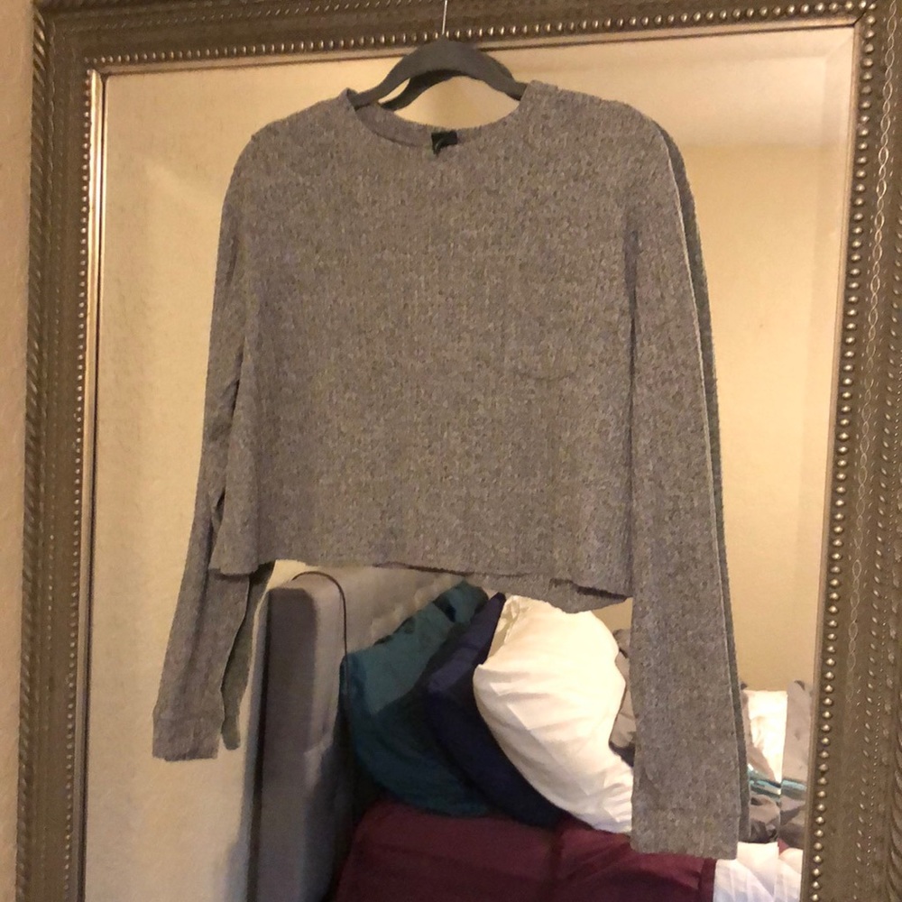 Cropped Grey Sweater